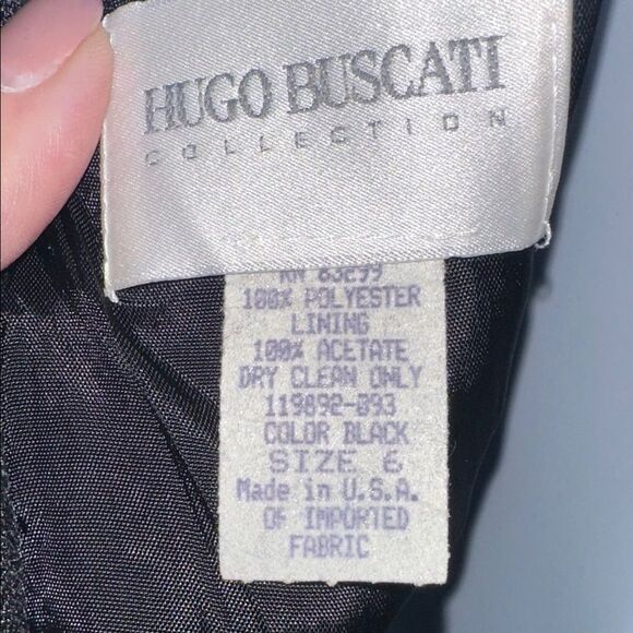 Hugo Buscati Elegant Black Gown size 6 - Picture 4 of 7